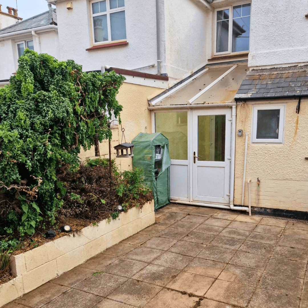 Garden after gravel installation