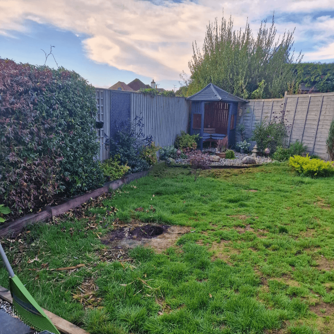 Garden before gravel installation